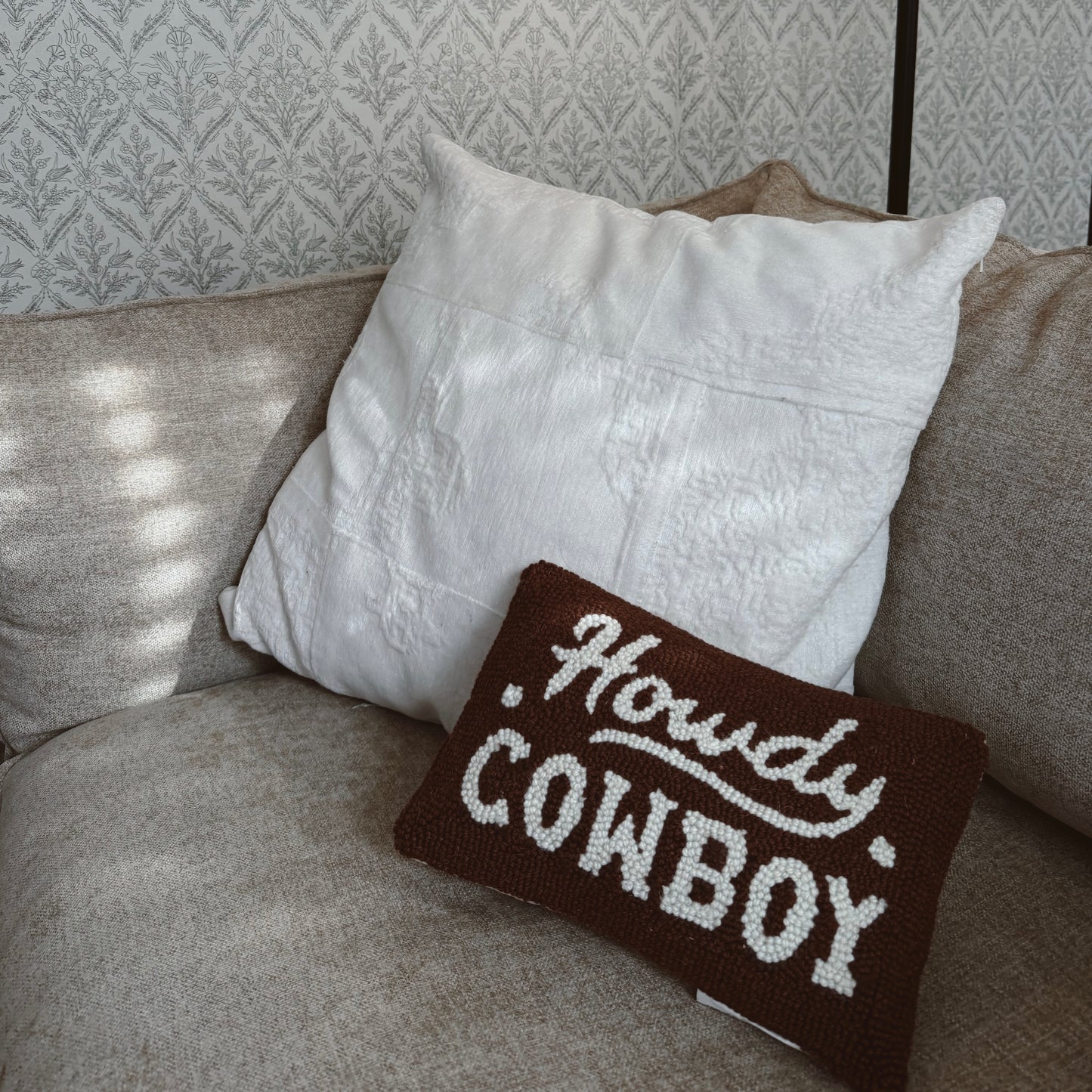 Howdy Cowboy Hook Pillow