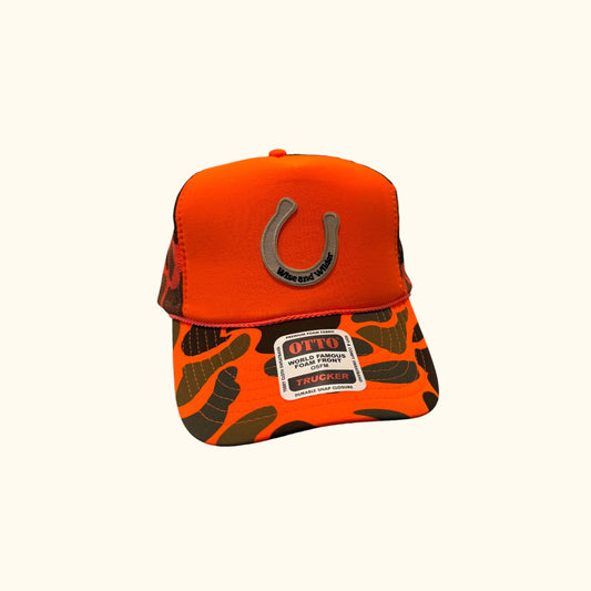 Classic Logo Trucker - Orange Camo