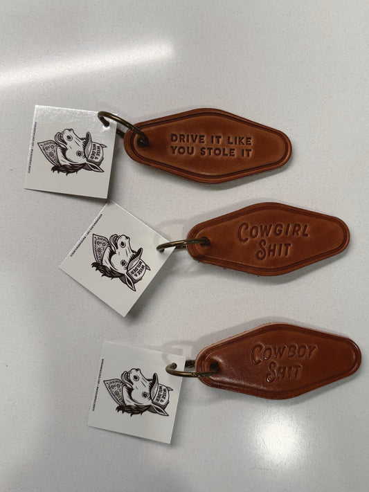 Western Leather Keychain
